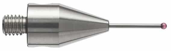 M3 O1.5 mm红宝石测球，碳化钨测杆，长度20 mm，有效工作长度12.5 mm