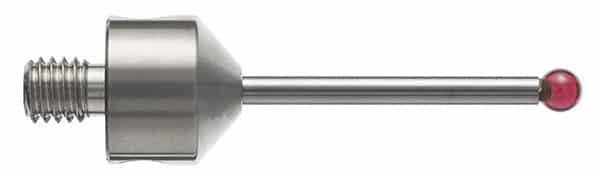 M5 O2 mm红宝石测球，碳化钨测杆，长度30 mm，有效工作长度21 mm