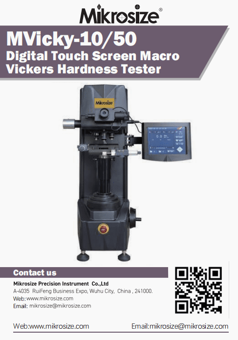 MVicky-10/50 Digital Touch Screen Macro Vickers Hardness Tester