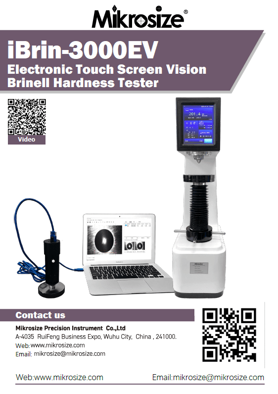 iBrin-3000EV Electronic Touch Screen Vision Brinell Hardness Tester