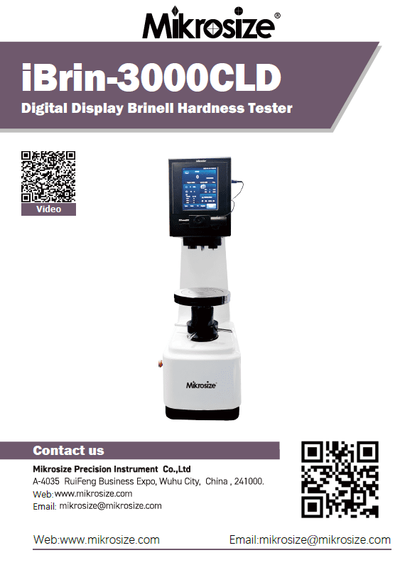 iBrin-3000CLD Digital Hardness Tester(3 Indentors+2 Lens)
