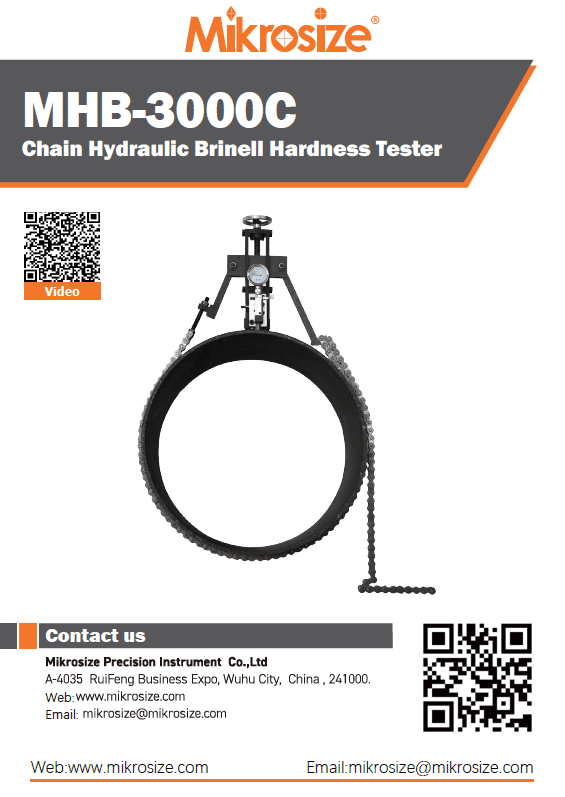 MHB-3000C Chain Hydraulic Brinell Hardness Tester