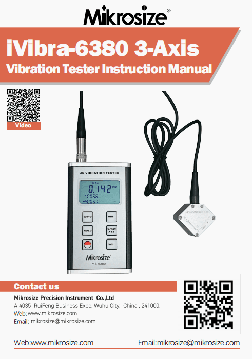 MS-6380 3-Axis Vibration Tester Instruction Manual