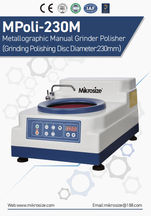 MPoli-230M Metallographic Manual Grinder Polisher
