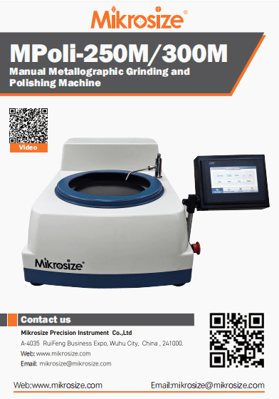 MPoli-1/2-250/300M Digital Manual Metallography Grinding Polishing Machine