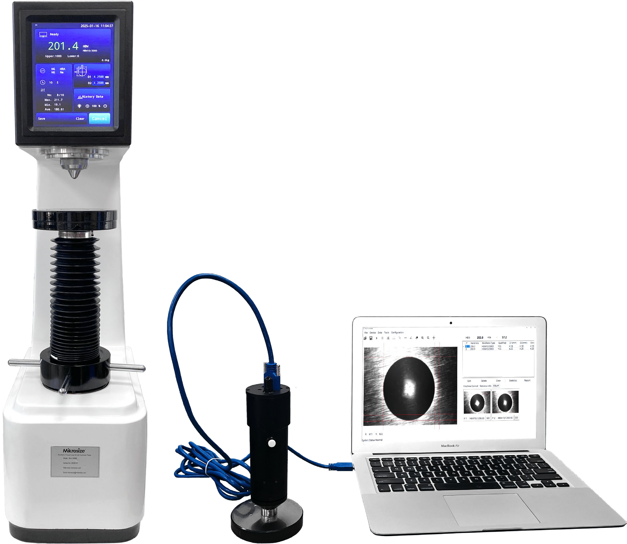 iBrin-3000EV Electronic Touch Screen Vision Brinell Hardness Tester