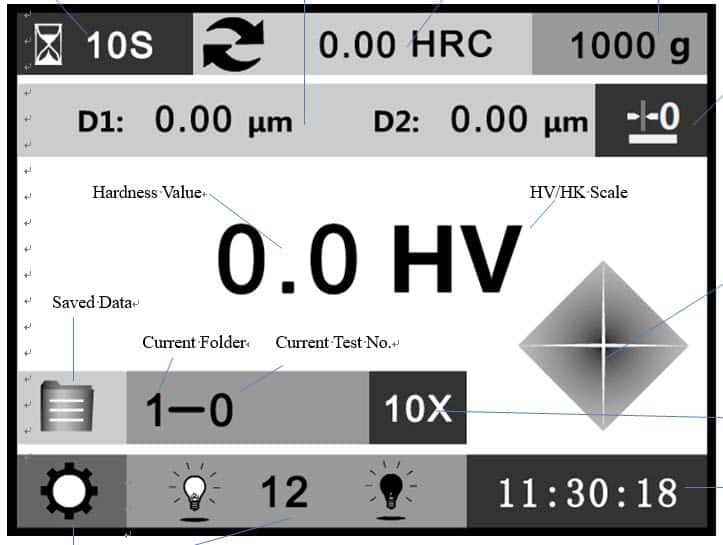MVicky 10 50 Touch Screen Macro Vickers Hardness Tester图（4