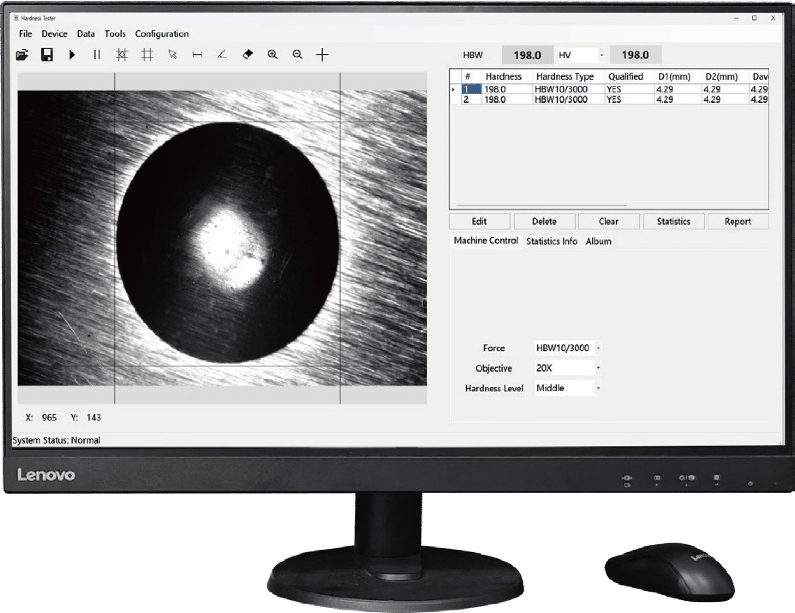 Hardness Testing Software