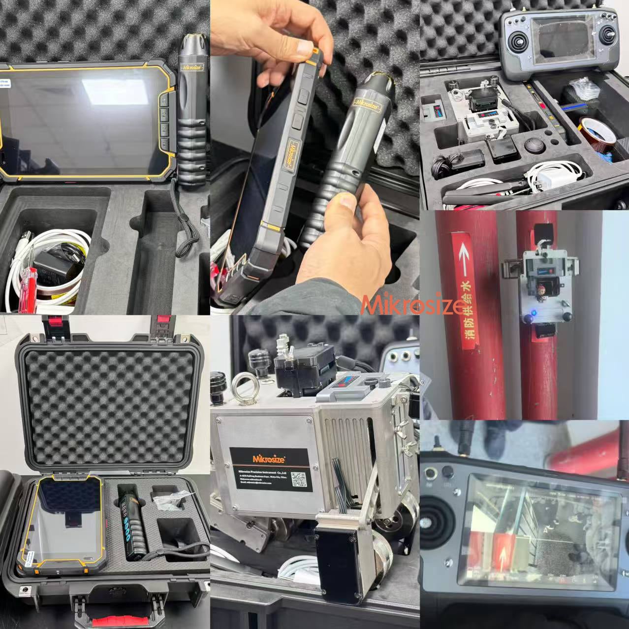 Wireless wheeled magnetic crawling electromagnetic ultrasonic thickness measurement robot